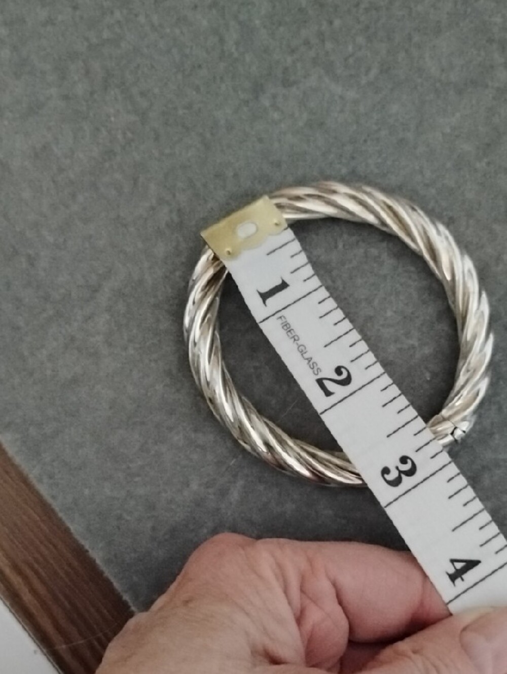 Sterling Silver Twisted Rope Bangle Bracelet - Picture 6 of 8